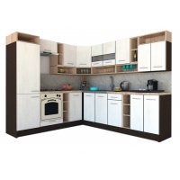 Bucatarie de Colt COSSY NEW ST. 230-260 Wenge / Decor 8508